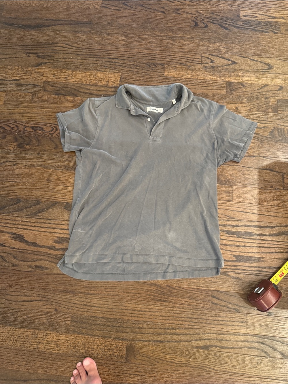 Buck Mason Short Sleeve Polo Shirt - Gray